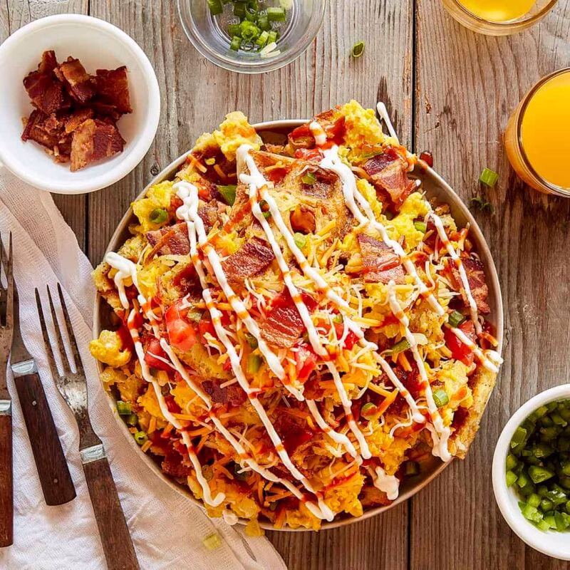Loaded Hash Brown Breakfast Nachos Recipe