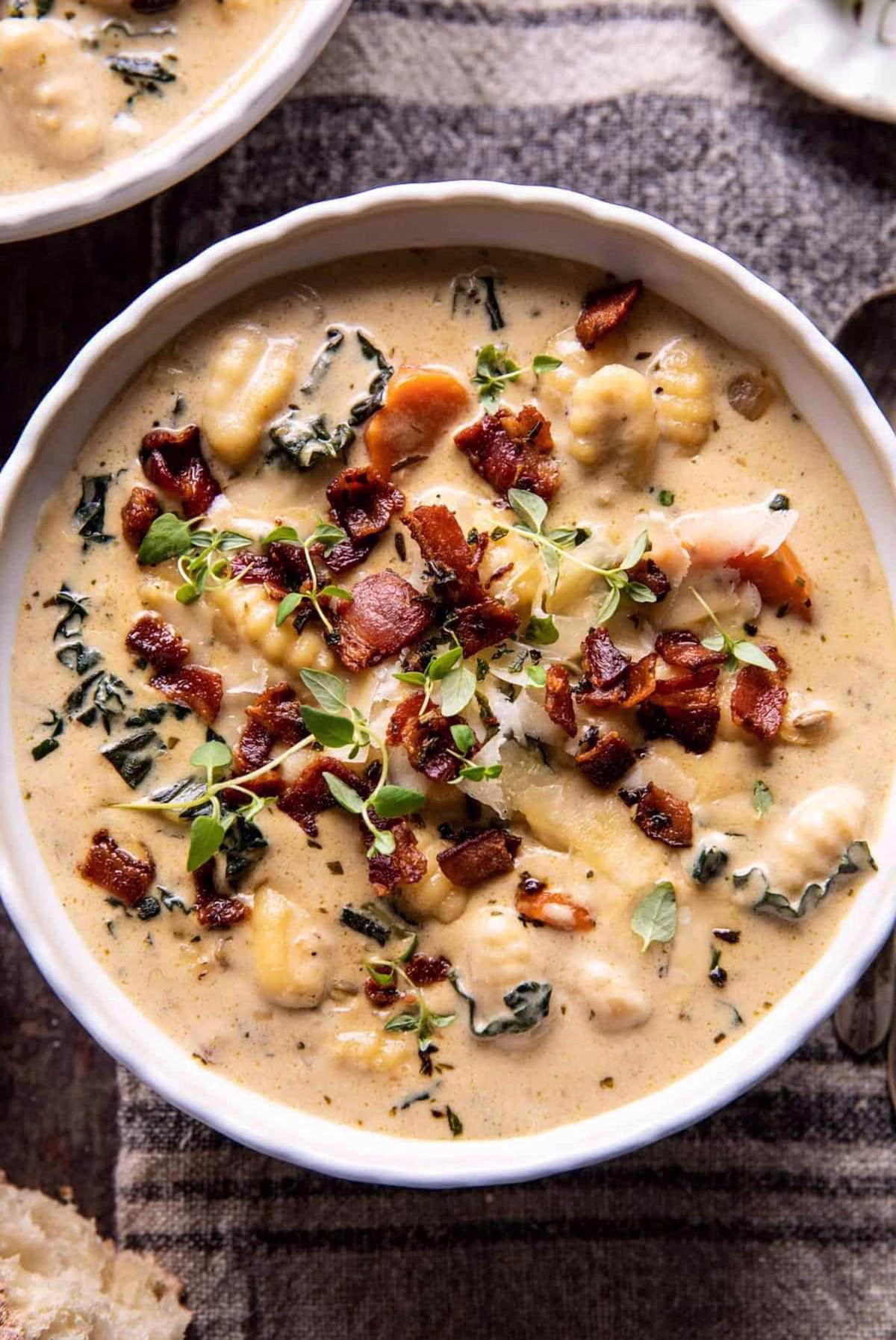 Creamy Gnocchi Soup with Rosemary Bacon Recipe