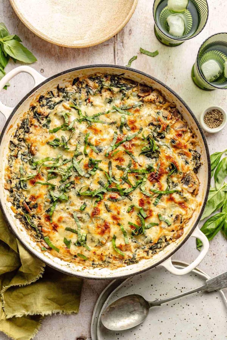 Creamy Ricotta Chicken and Orzo Skillet Recipe