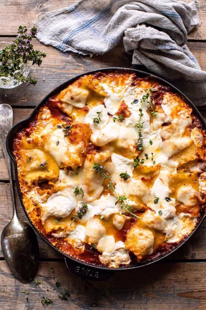 Simple Skillet Pesto Cheese Lasagna Roll-Ups Recipe