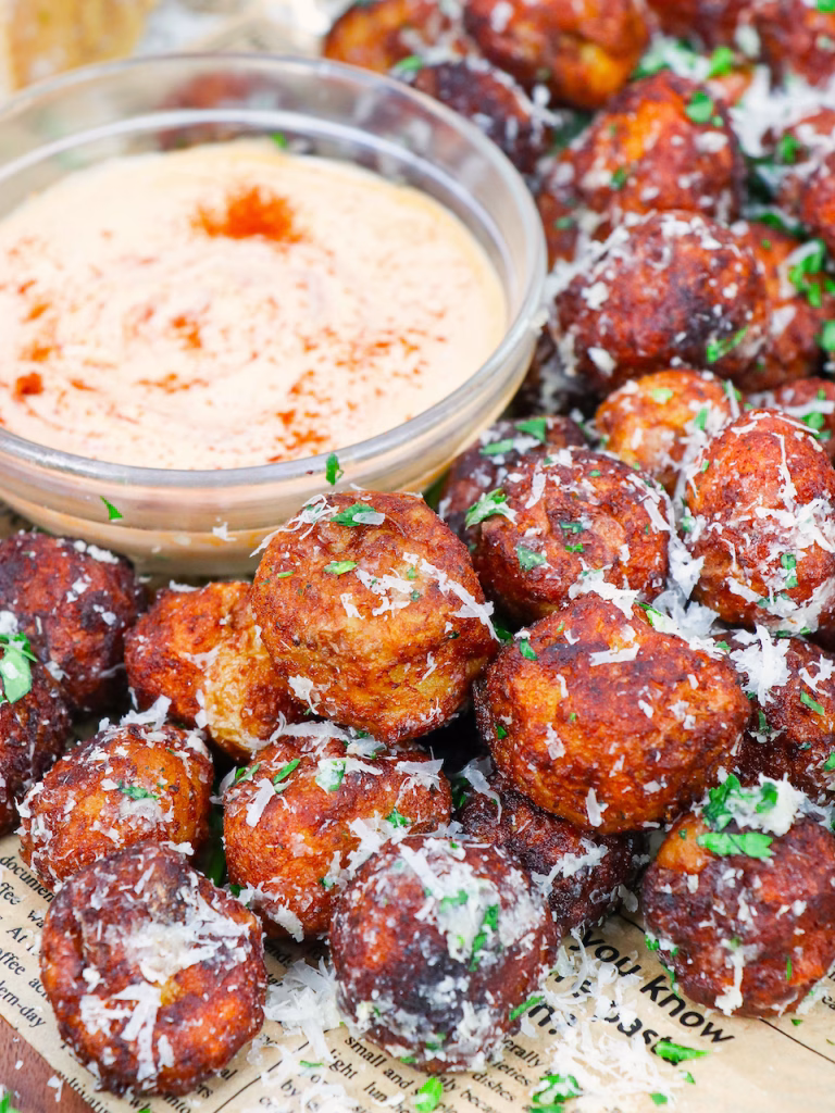 Crispy Parmesan Garlic Potato Balls Recipe