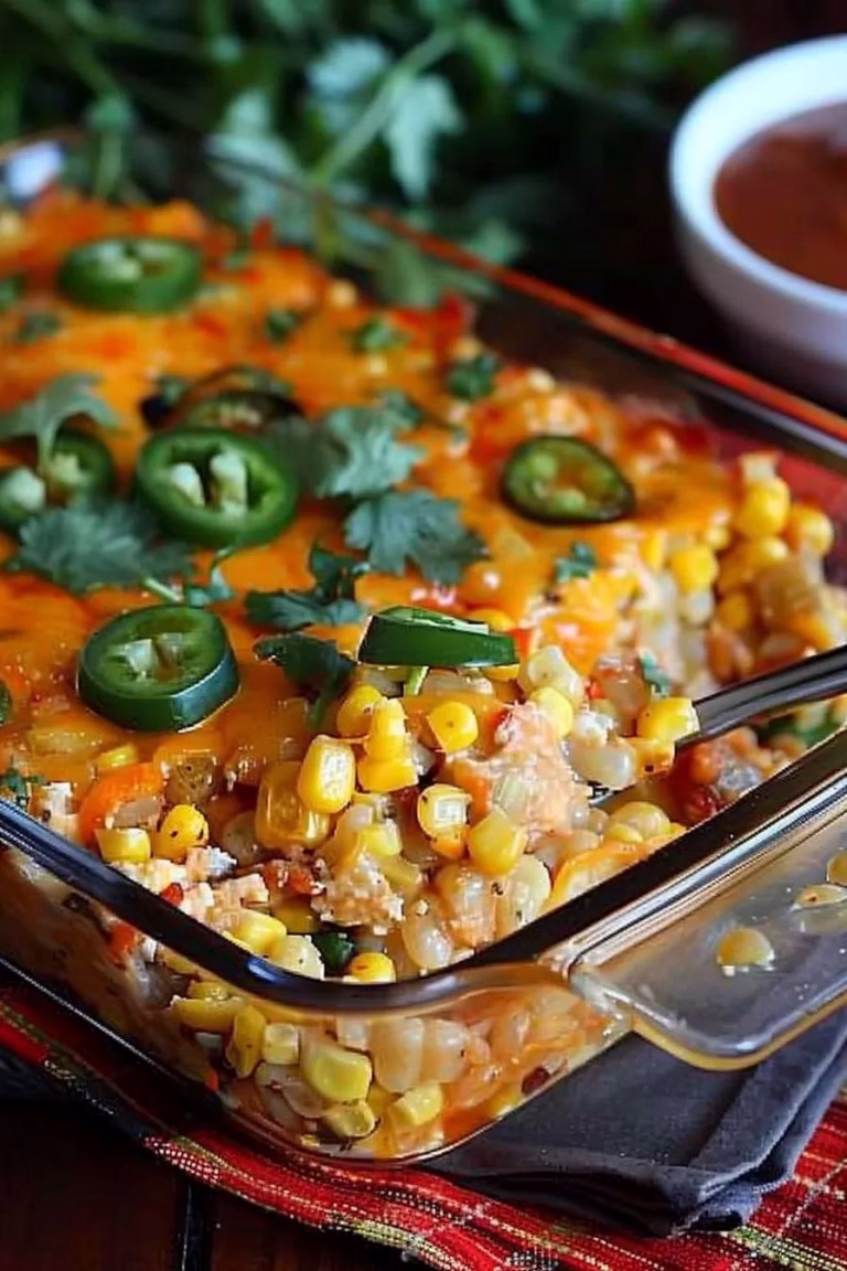 Cheesy Fiesta Corn Casserole Recipe