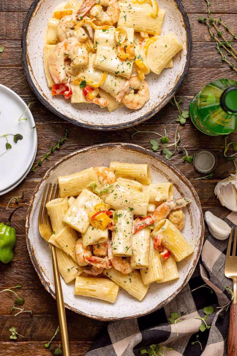 Creamy Jamaican Shrimp Rasta Pasta Recipe