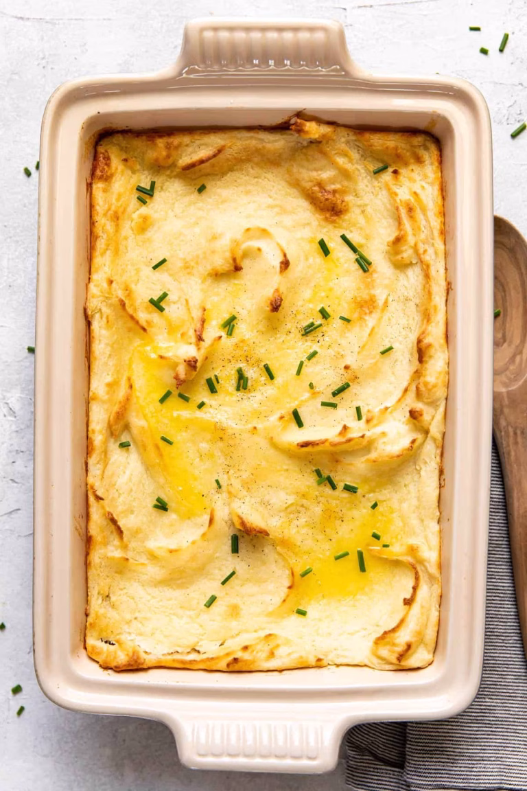 The Best Creamiest Baked Mashed Potatoes Recipe