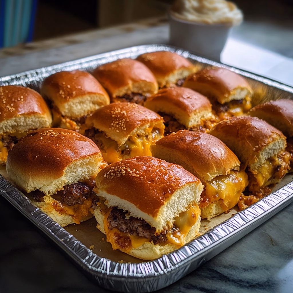 Pull Apart Cheeseburger Sliders