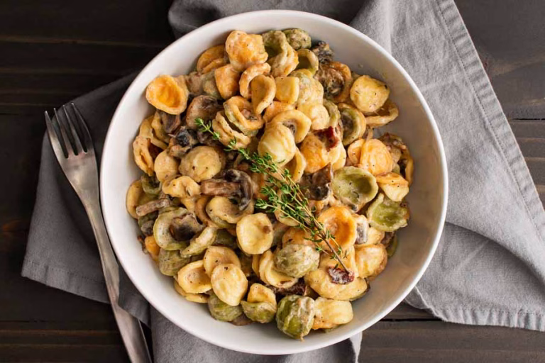 Orecchiette with Mushroom Thyme Sauce Recipe