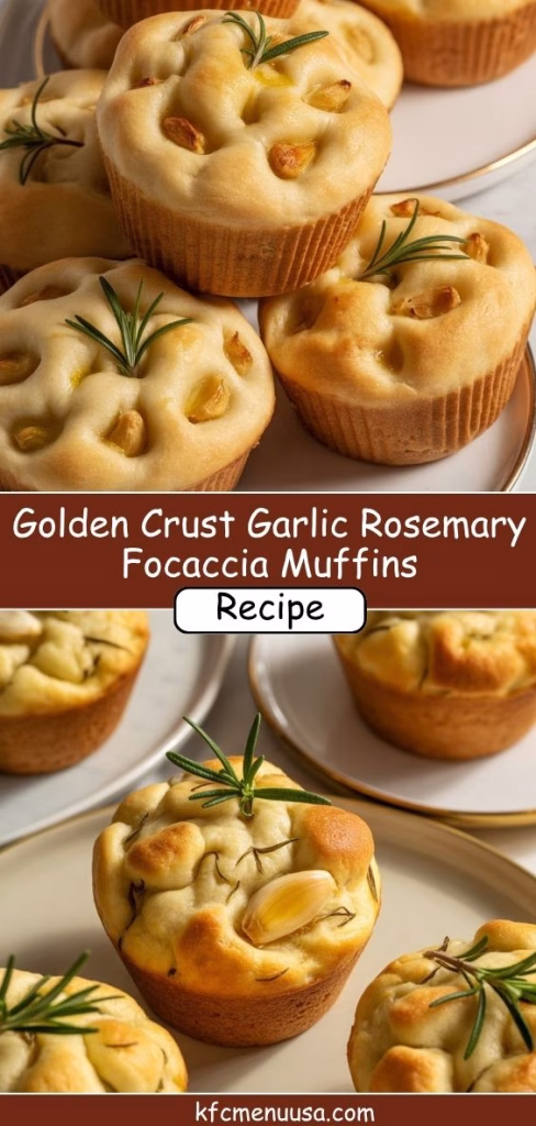 Golden Crust Garlic Rosemary Focaccia Muffins Recipe
