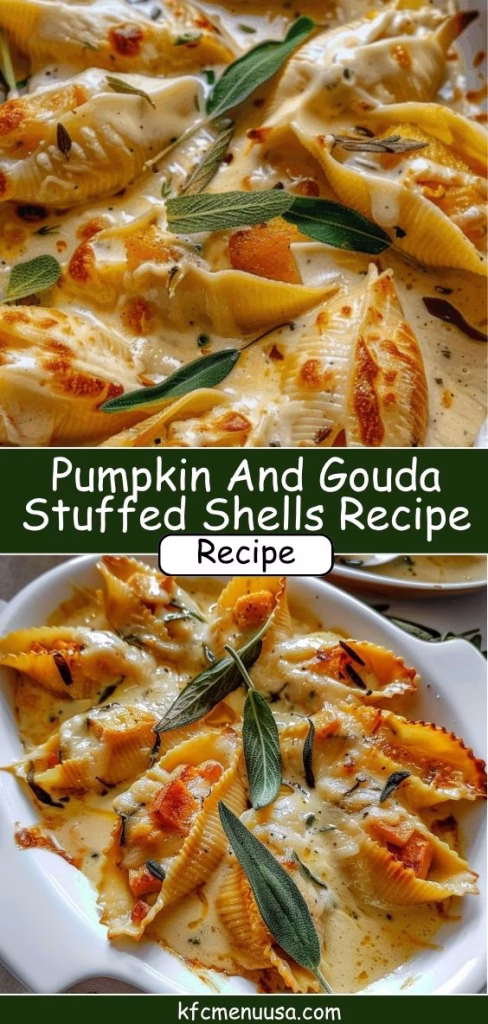 Pumpkin And Gouda Stuffed Shells With Brown Butter And Sage Alfredo Sauce Recipe