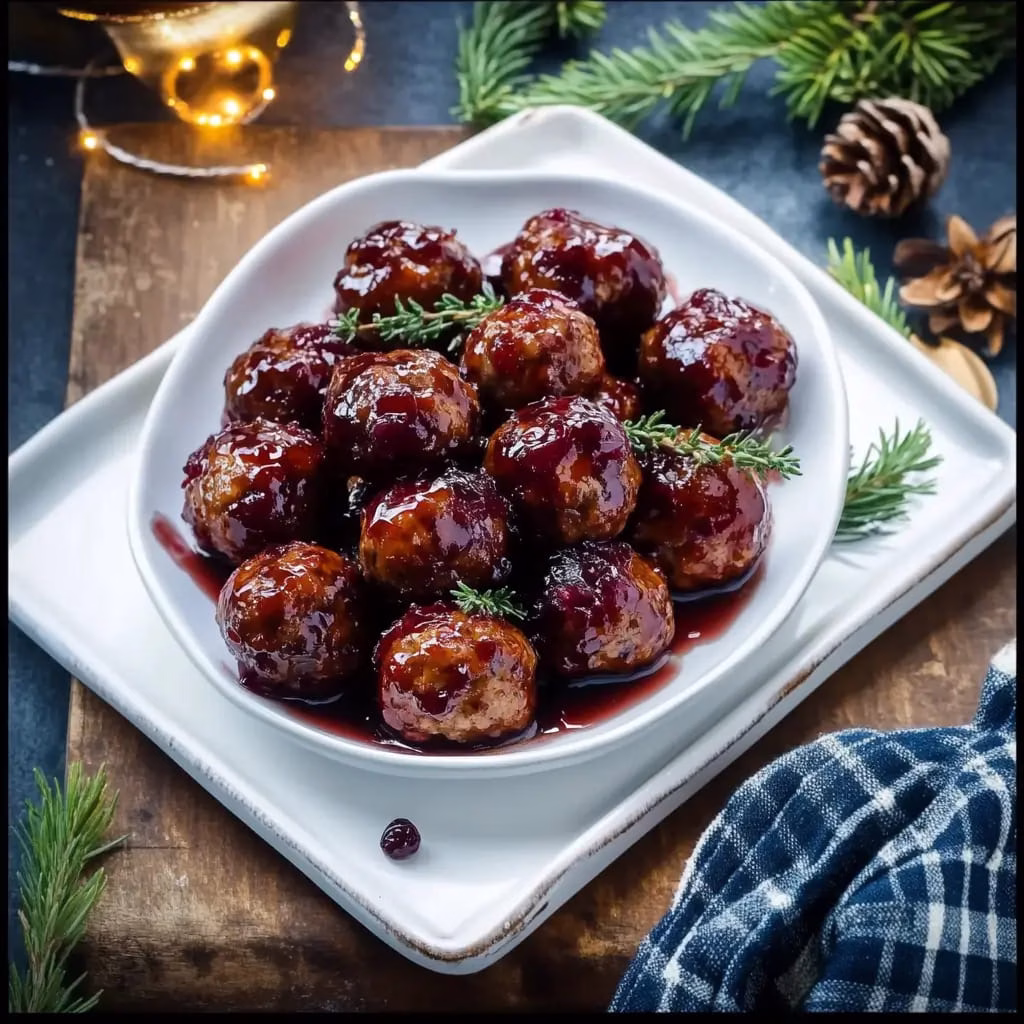 Quick Cranberry Meatballs (Christmas Recipe)