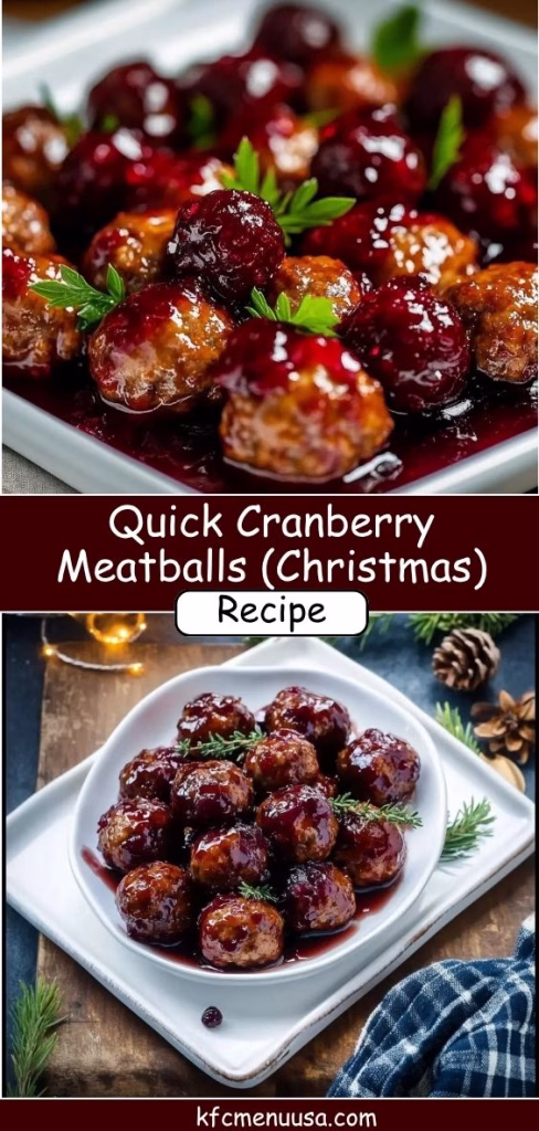 Quick Cranberry Meatballs (Christmas Recipe)
