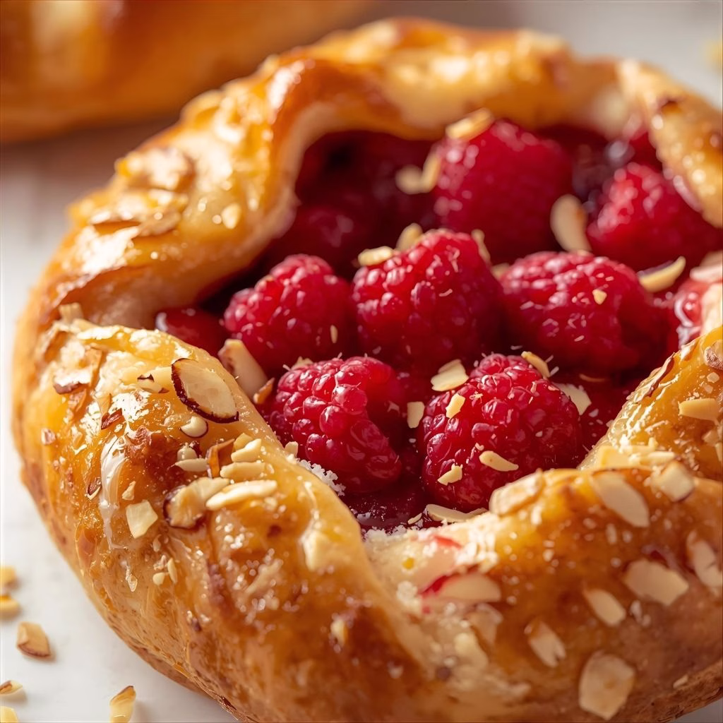 Raspberry Almond Puff Pastry Danish Recipe
