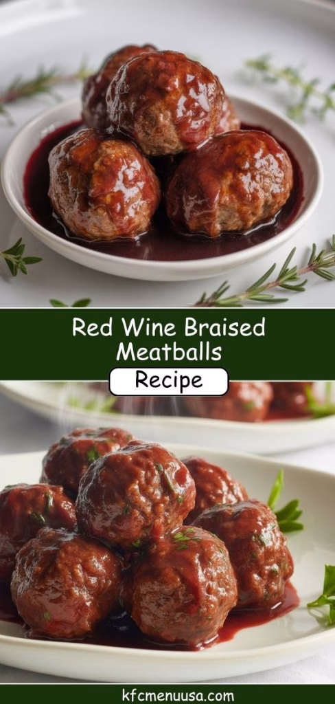 Red Wine Braised Meatballs Recipe