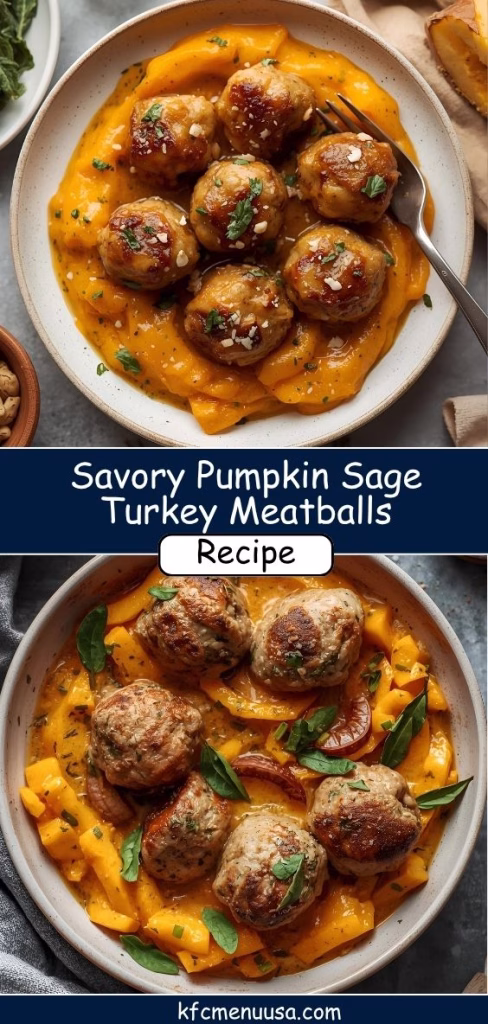 Savory Pumpkin Sage Turkey Meatballs Recipe