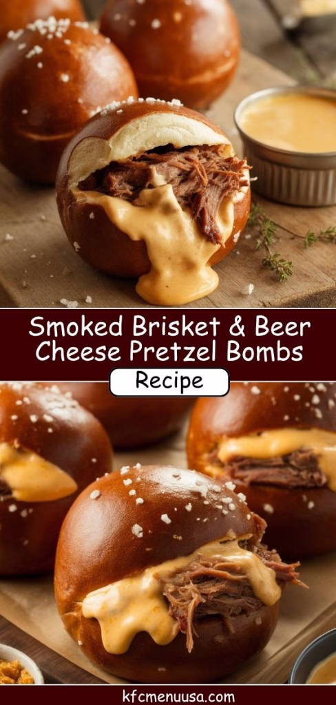 Smoked Brisket & Beer Cheese Pretzel Bombs Recipe