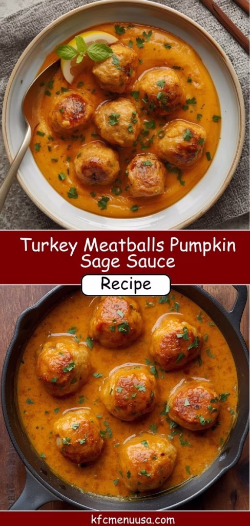 Turkey Meatballs Pumpkin Sage Sauce Recipe