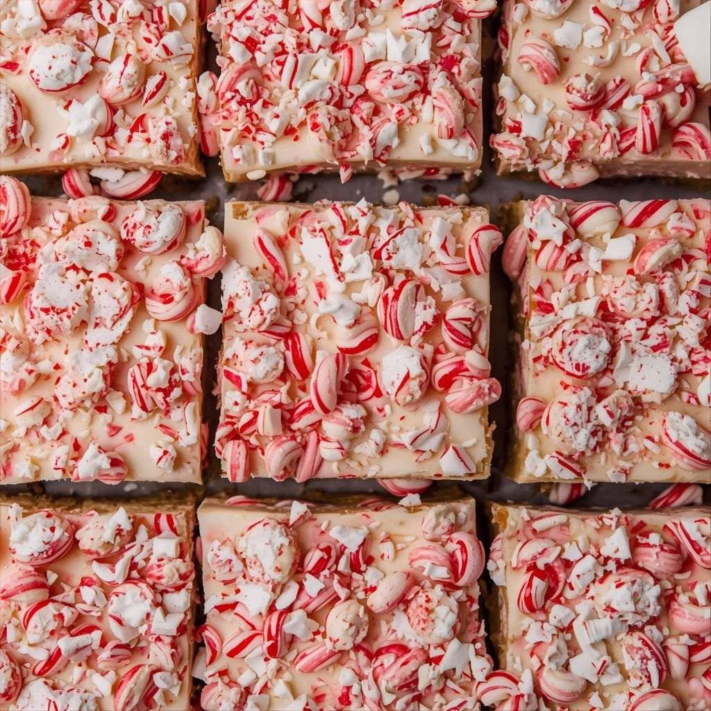 Candy Cane Cheesecake Bars