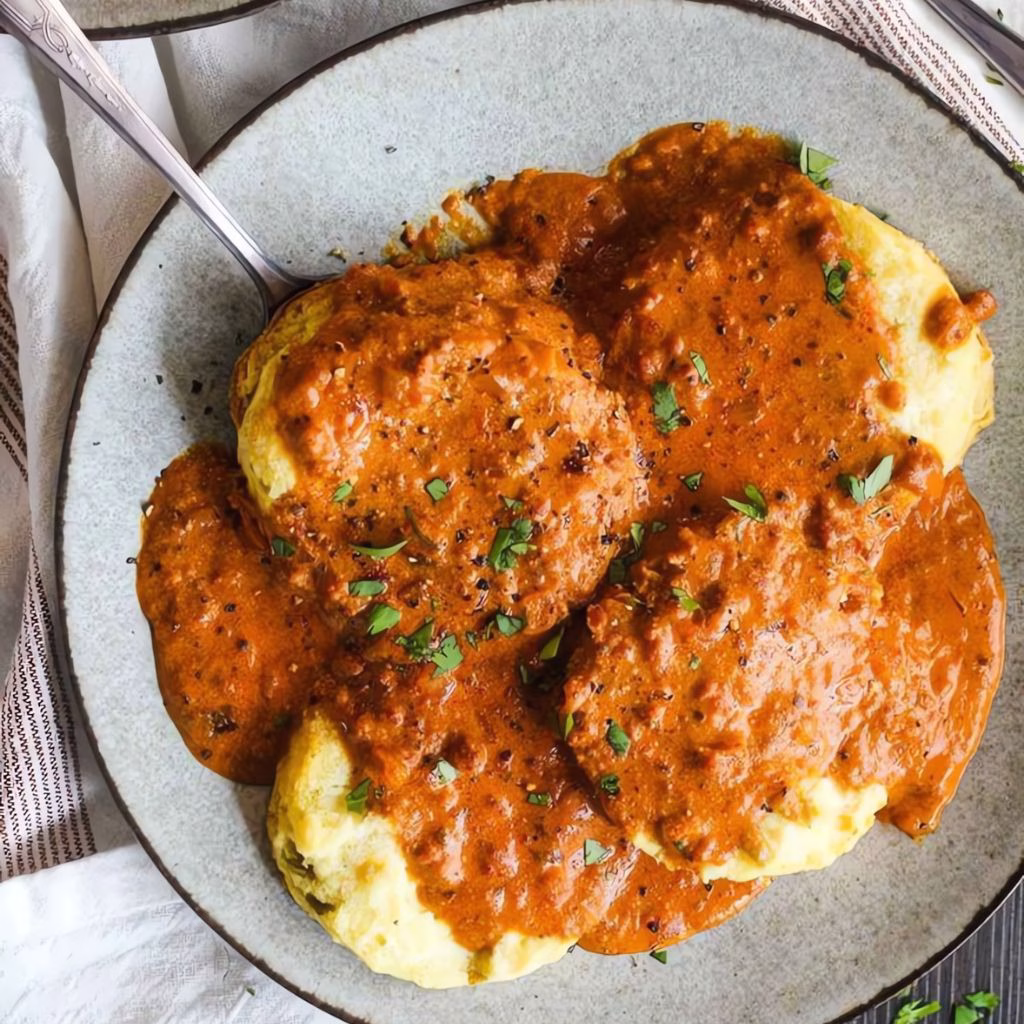 Buttermilk Biscuits with Chorizo Cream Gravy Recipe