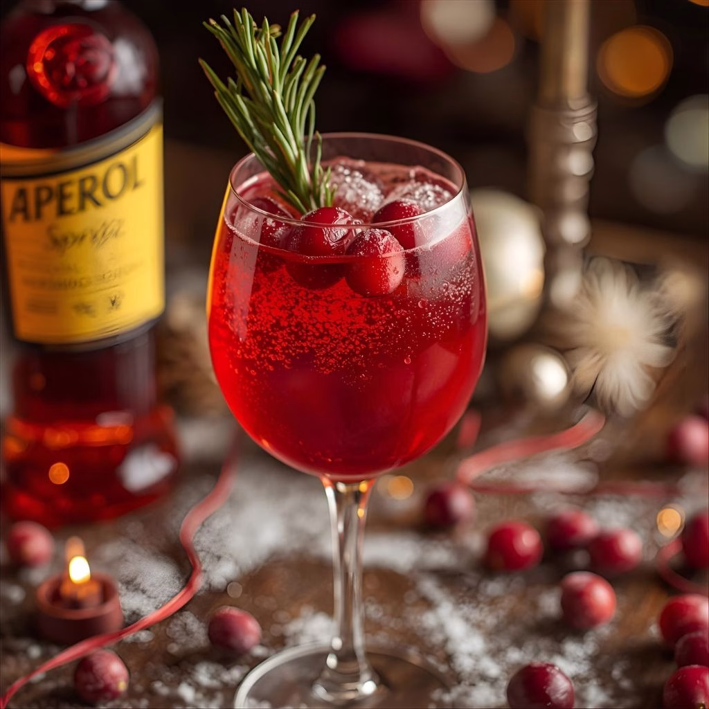 Winter Cranberry Aperol Spritz