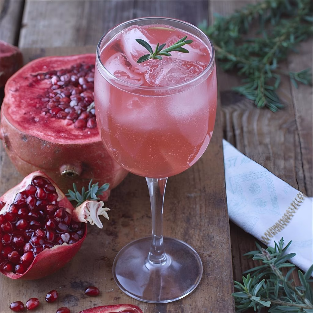 Rosemary Pomegranate French 75