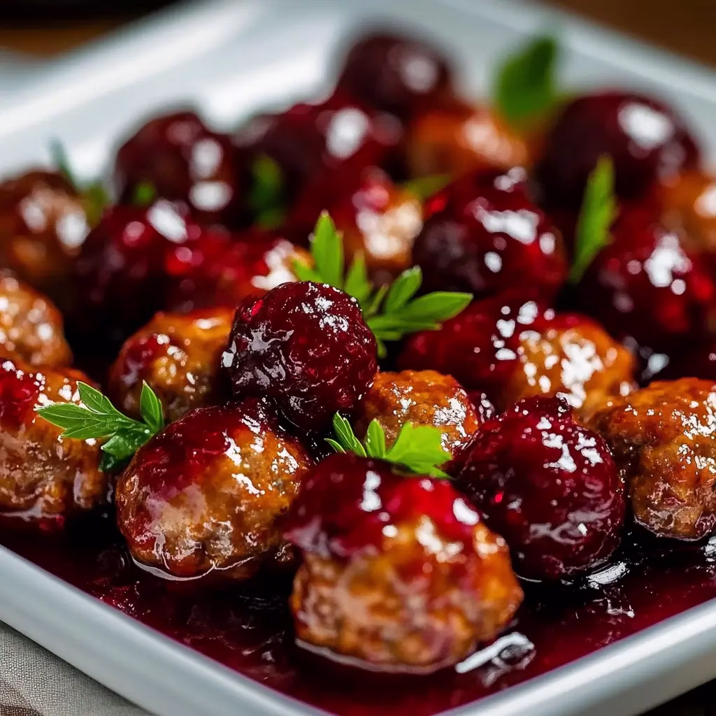 Quick Cranberry Meatballs (Christmas Recipe)