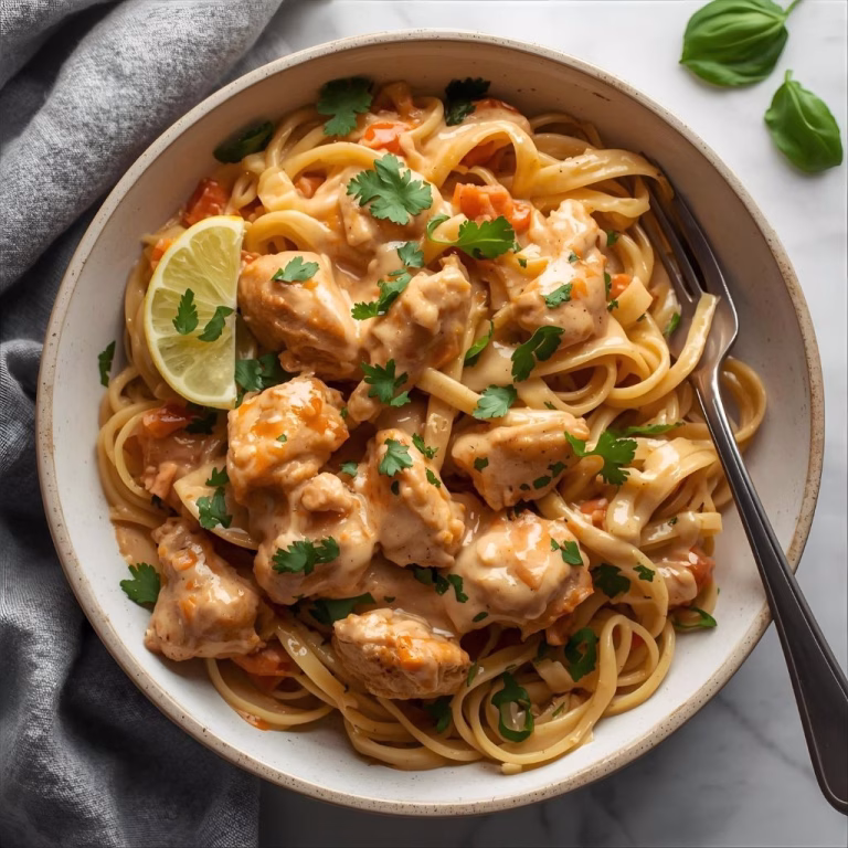 Creamy Cowboy Butter Chicken Linguine Recipe