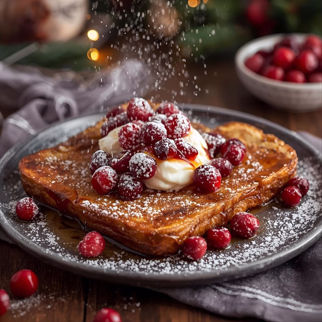 Mascarpone Cranberry French Toast