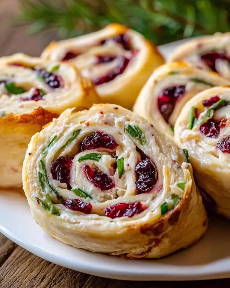 Festive Christmas Cranberry Roll Ups Recipe