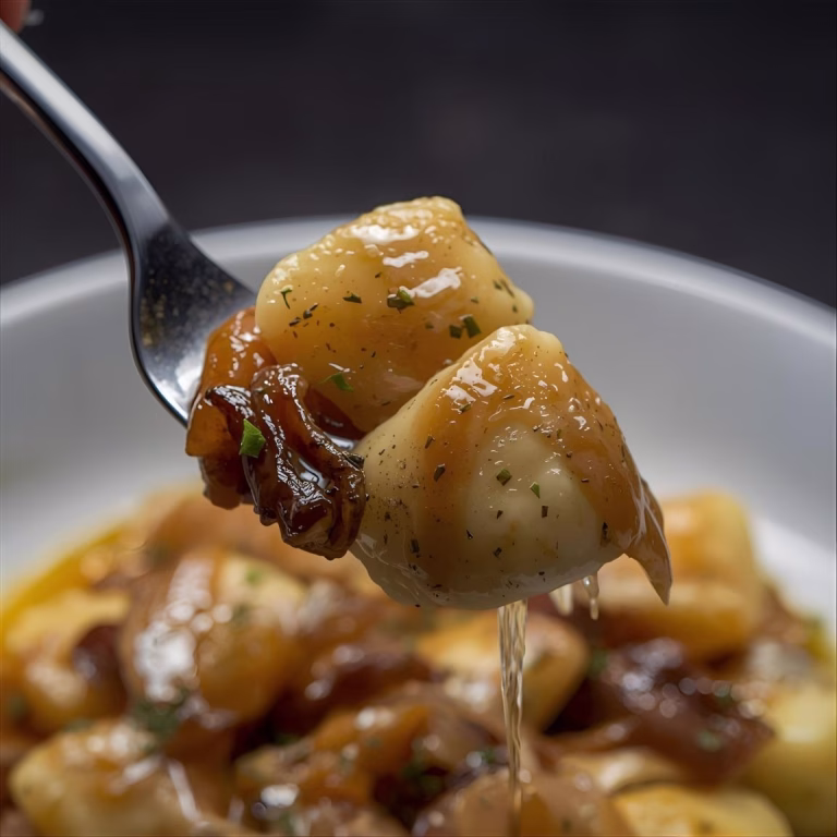 Gnocchi with Caramelized Onions and Gruyere Recipe
