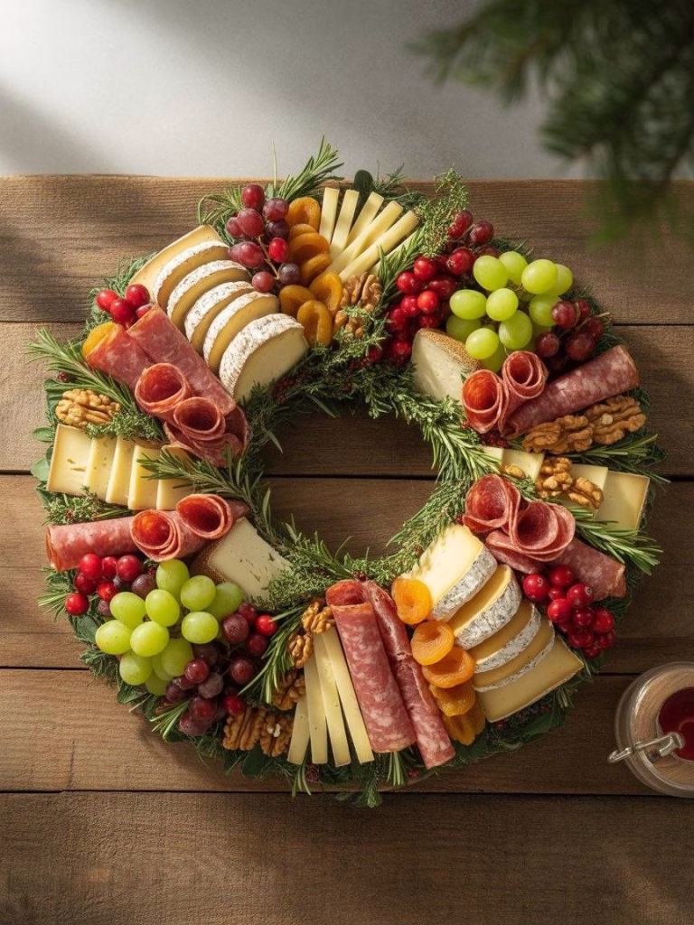 Christmas Wreath Charcuterie Board