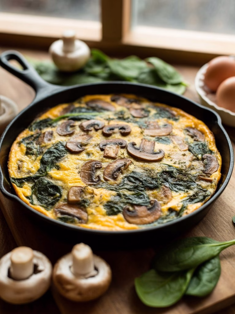 Spinach and Mushroom Breakfast Casserole