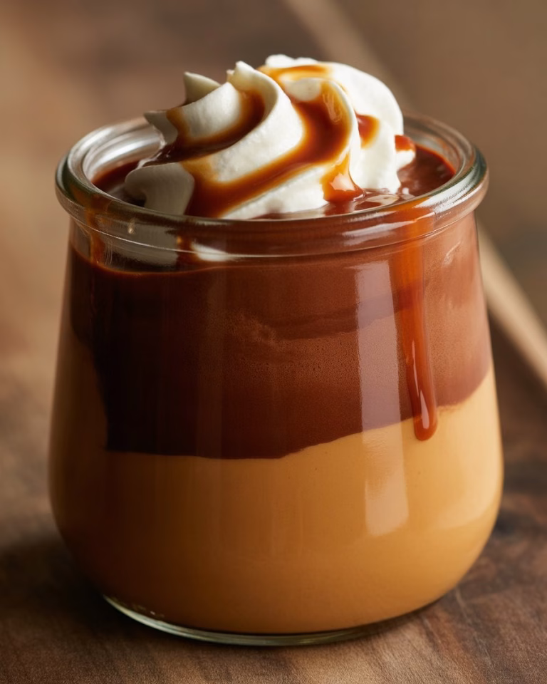 Dulce de Leche and Chocolate Mousse Jars