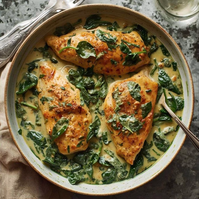 Creamy Spinach Chicken Recipe
