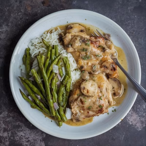 Chicken with Garlic Mushroom Sauce Recipe