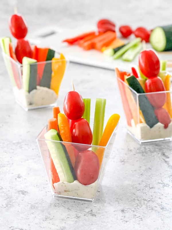 Festive Veggie Cups