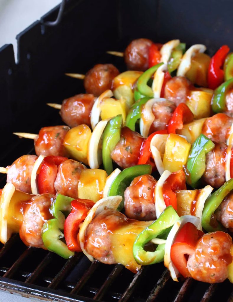 Sweet and Sour Meatball Kabobs