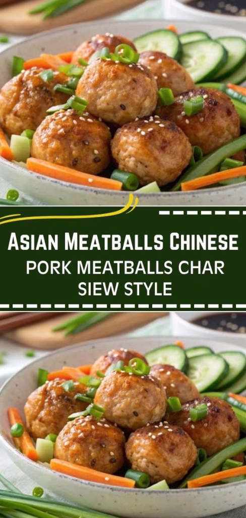 Asian Meatballs Chinese Pork Meatballs Char Siew Style Recipe