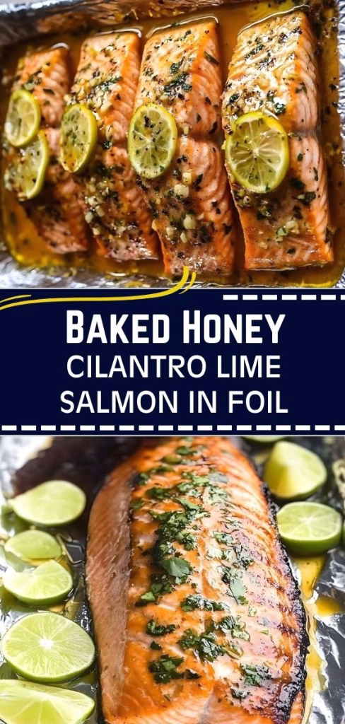 Baked Honey Cilantro Lime Salmon In Foil Recipe
