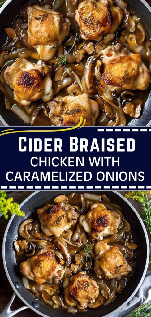 Cider Braised Chicken With Caramelized Onions Recipe