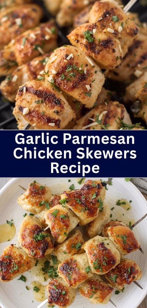Garlic Parmesan Chicken Skewers Recipe