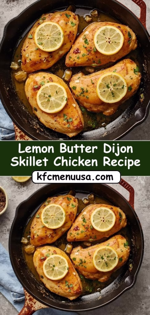 Lemon Butter Dijon Skillet Chicken Recipe