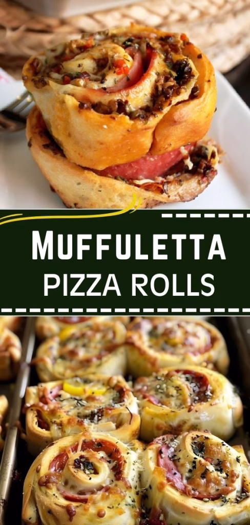 Muffuletta Pizza Rolls Recipe