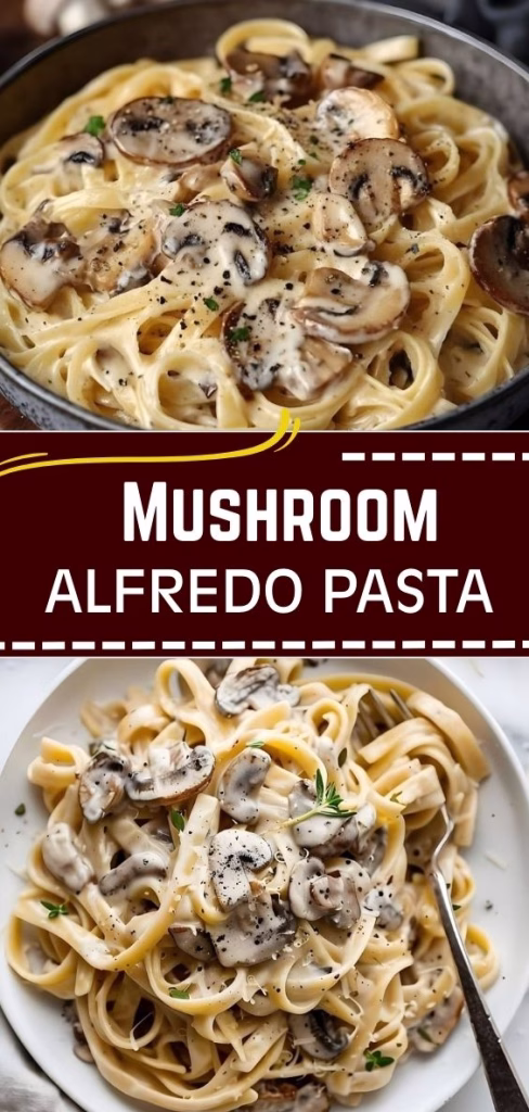 Mushroom Alfredo Pasta Recipe