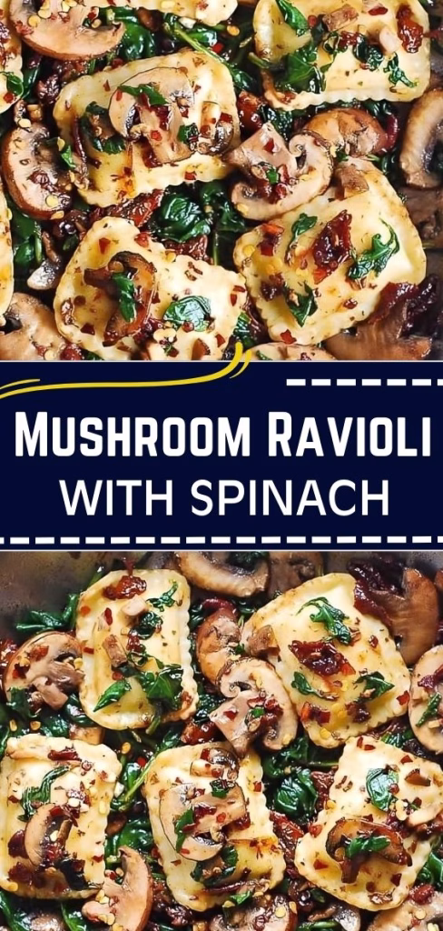 Mushroom Ravioli With Spinach Recipe