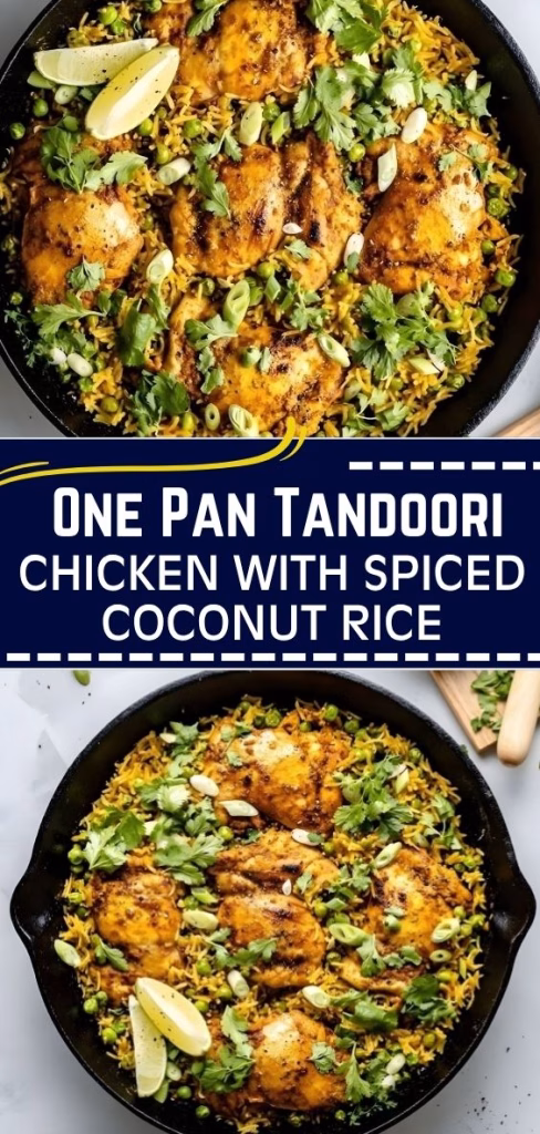 One Pan Tandoori Chicken With Spiced Coconut Rice Recipe
