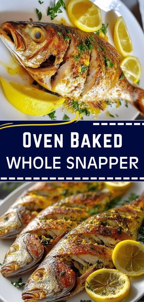 Oven Baked Whole Snapper Recipe