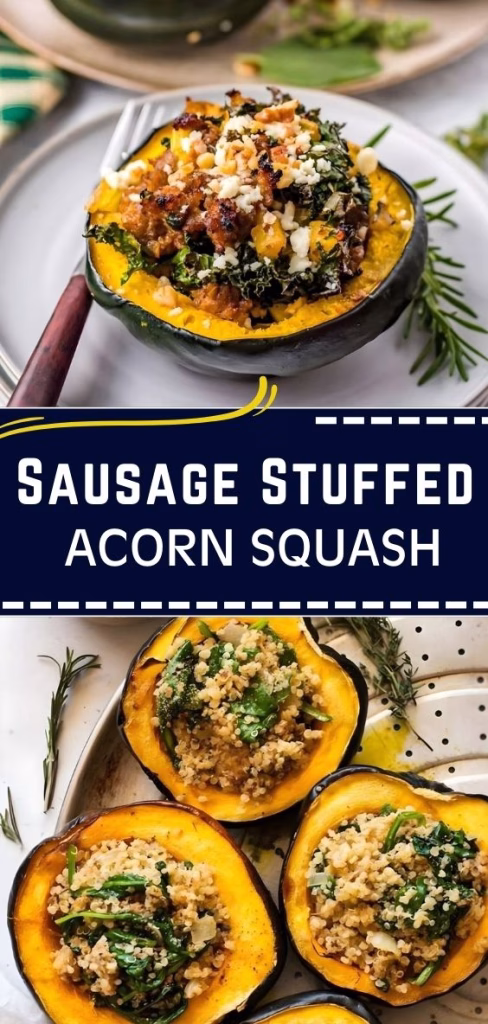 Sausage Stuffed Acorn Squash Recipe