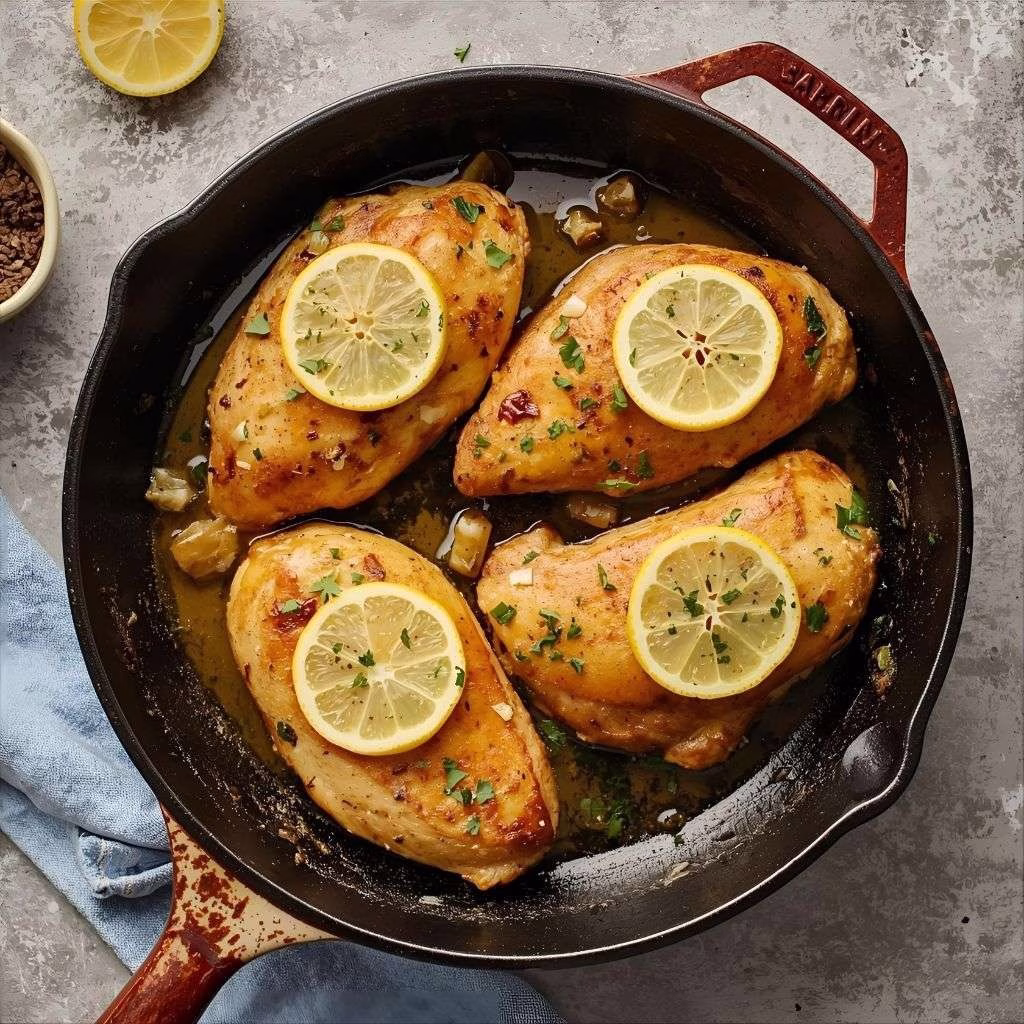 Lemon Butter Dijon Skillet Chicken Recipe