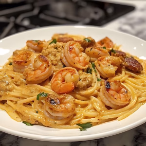 Creamy Cajun Shrimp Pasta With Sausage Recipe 