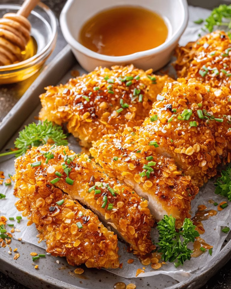 Baked Crunchy Hot Honey Chicken Recipe