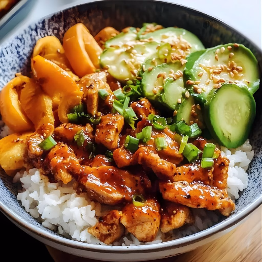 Spicy Chicken Yum Yum Rice Bowls Recipe